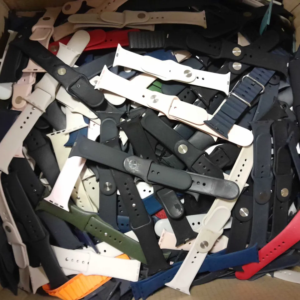 APPROXIMATELY 100 LOOSE SMART WATCH BANDS/STRAPS FOR VARYING MAKES AND MODELS