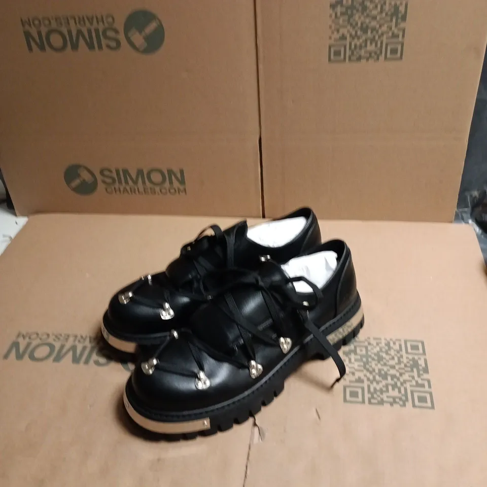 KOI BLACK LEATHER LOAFERS UK 11