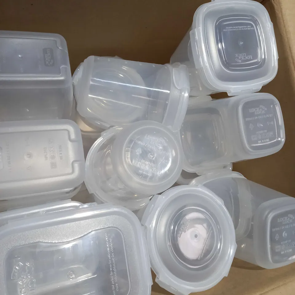LOCK & LOCK APPROX 20 PIECE NESTABLE FOOD CONTAINERS
