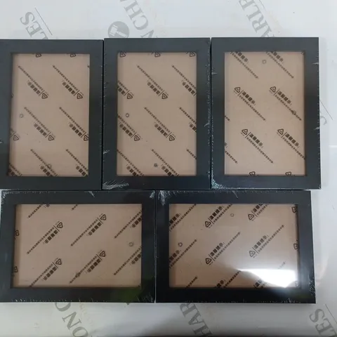 BOX OF 5 PORTRAIT FRAMES BLACK 18X12CM EACH