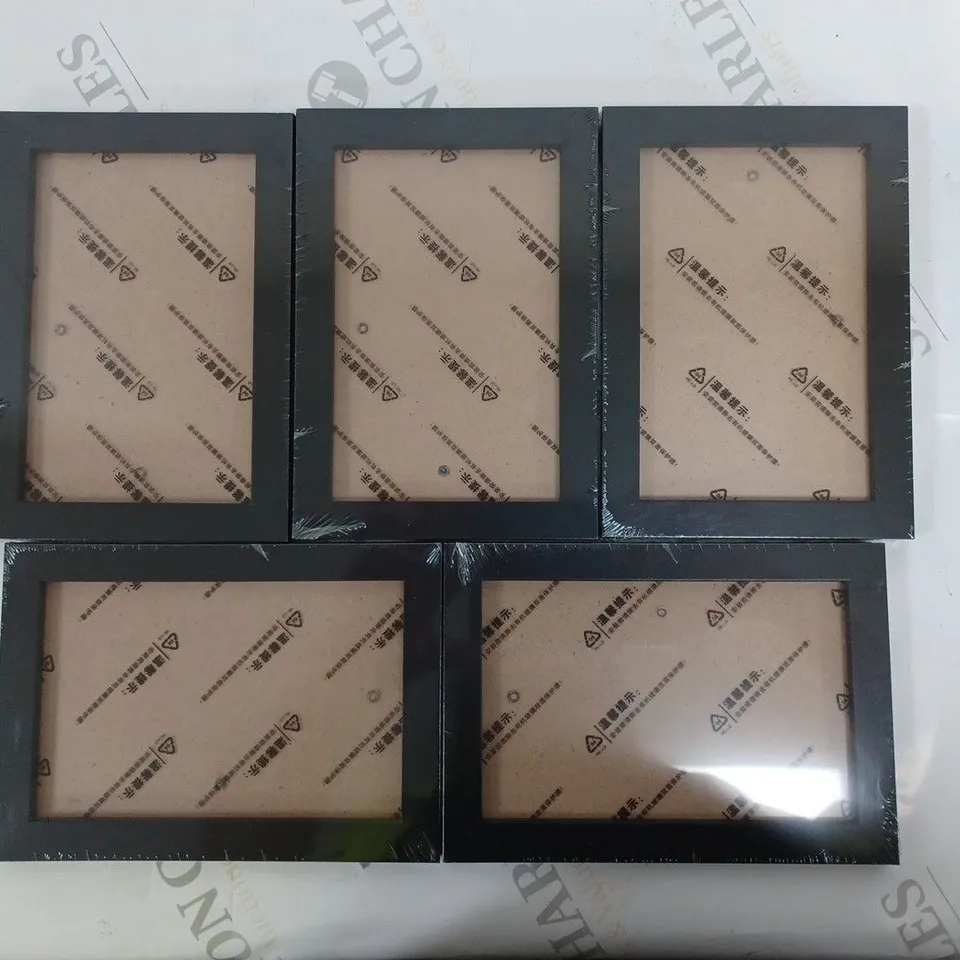 BOX OF 5 PORTRAIT FRAMES BLACK 18X12CM EACH
