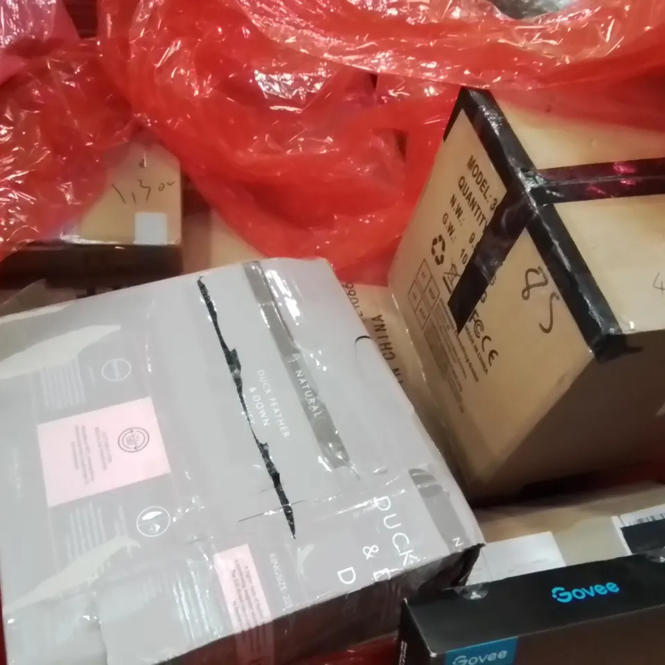 PALLET OF ASSORTED HOUSEHOLD GOODS AND PRODUCTS TO INCLUDE;GOVEE CEILING LAMP,BAR STOOL,PRESSURE WASHER
