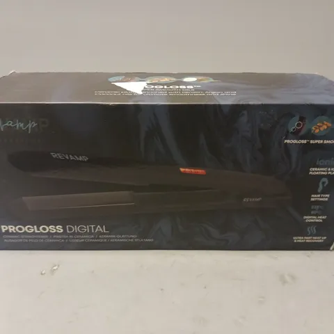 BOXED REVAMP PROGLOSS DIGITAL CERAMIC STRAIGHTENER 