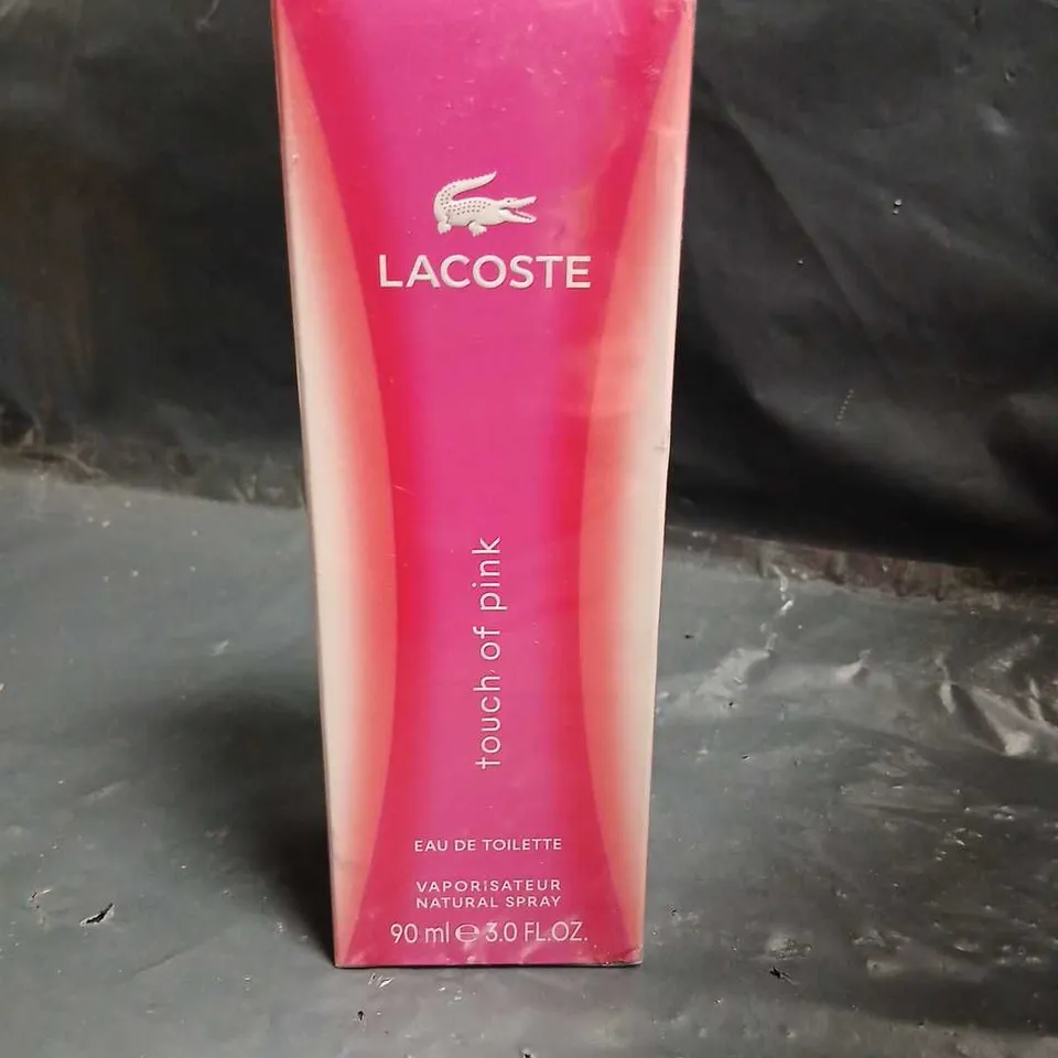 BOXED AND SEALED LA COSTE TOUCH OF PINK EAU DE TOILETTE 90ML