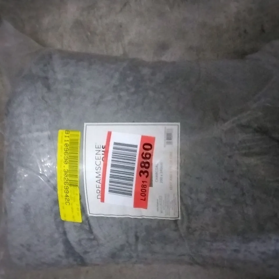 TARAKAN WAFFLE THROW CHARCOAL SIZE: 200 X 240CM