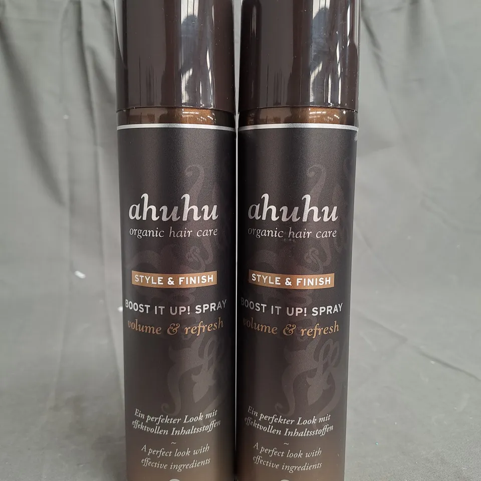 BOXED AHUHU ORGANIC HAIR CARE DRY SHAMPOO FOR VOLUME & FRESHNESS 2X 300ML