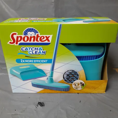 SPONTEX CATCH AND CLEAN BROOM SET