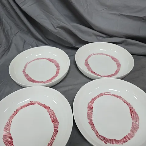 4 X SERAX SWIRL STRIPE SERVING DISHES
