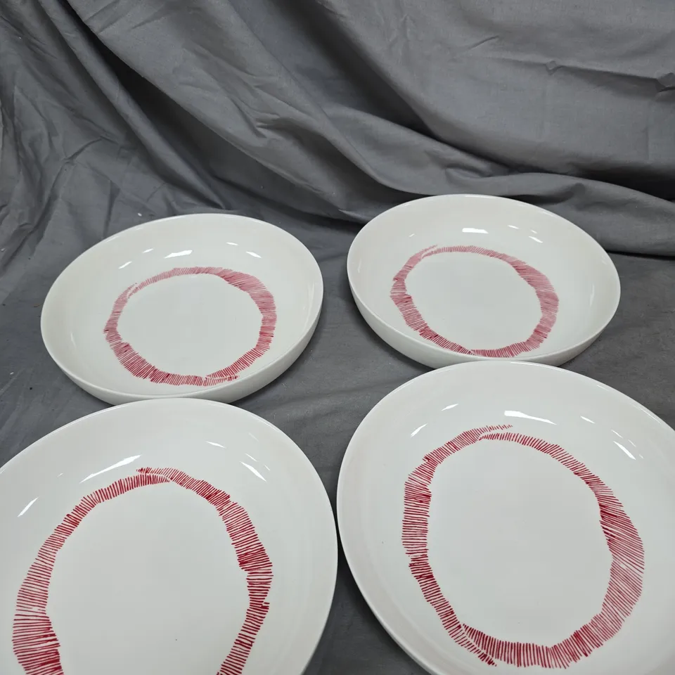 4 X SERAX SWIRL STRIPE SERVING DISHES 
