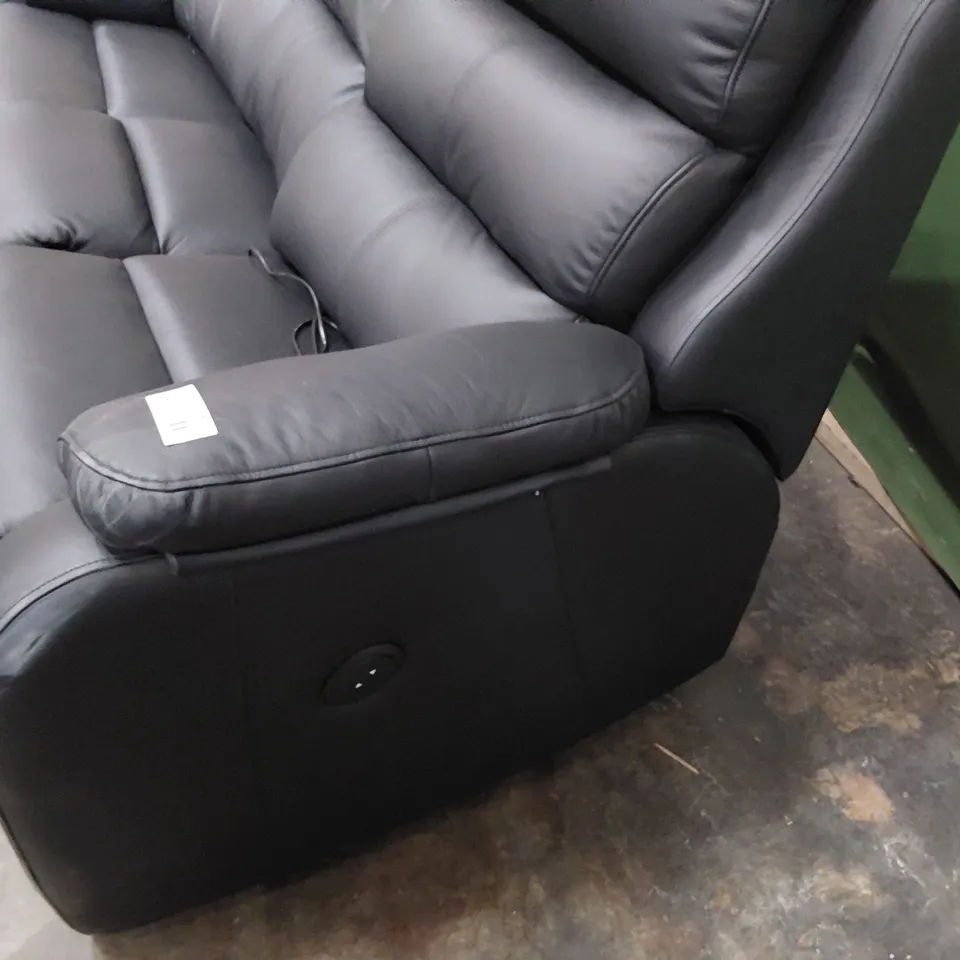 QUALITY BRITISH MANUFACTURED DESIGNER G PLAN GREENWICH 3 SEATER ELECTRIC RECLINING DOUBLE L854 CAMBRIDGE BLACK 