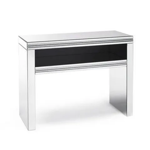 BRAND NEW BOXED LPD BIARRITZ MIRRORED CONSOLE TABLE - SILVER (1 BOX)