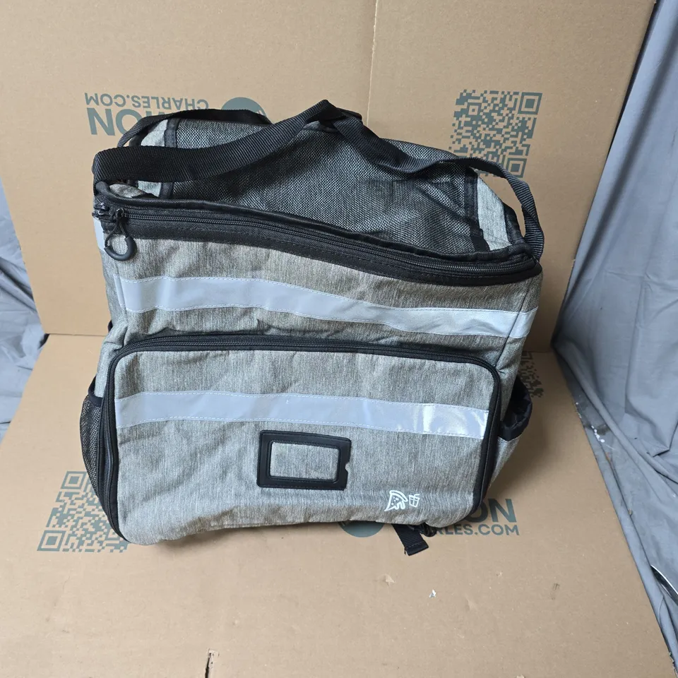 GREY COMMERCIAL-GRADE INSULATED FOOD DELIVERY BACKPACK - UNBOXED 