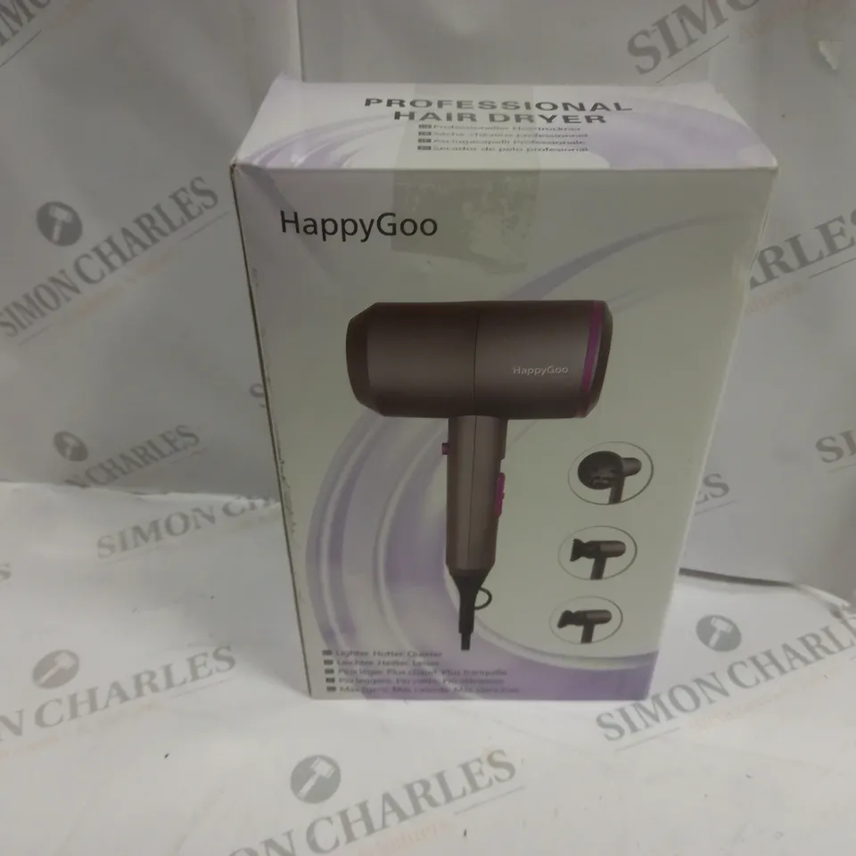 BOXED HAPPY GOO PROFESSIONAL HAIR DRYER