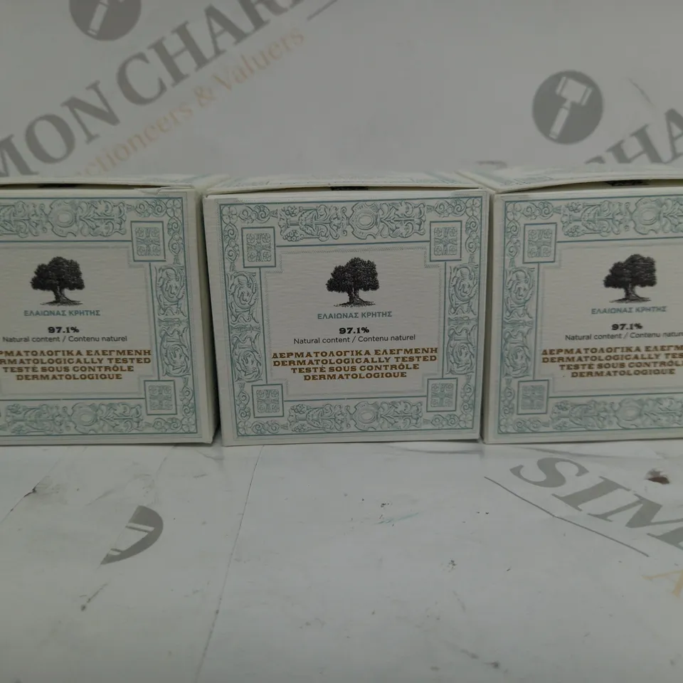 3 X BOXED PURE GREEK OLIVE MOISTURISING DAY CREAM