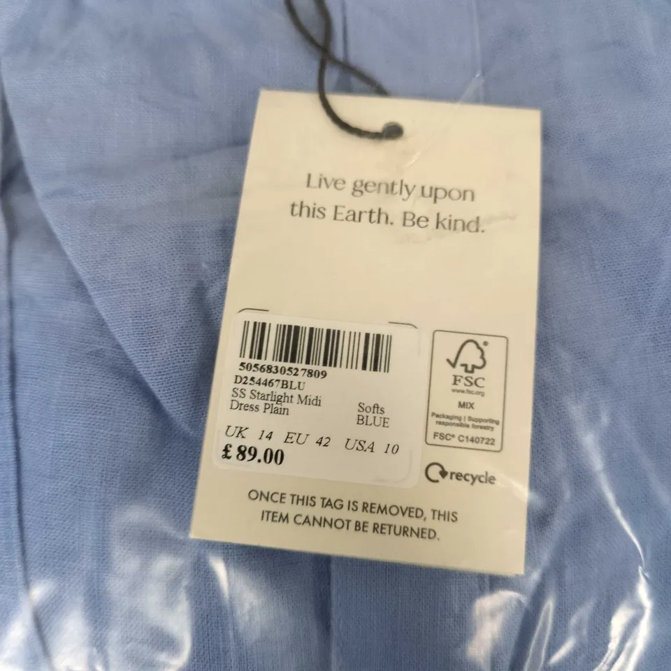NOBODY'S CHILD STARLIGHT MIDI DRESS – BLUE, UK14 (EU42 / USA10)