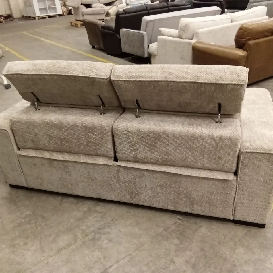 VENOSA 3 SEATER POWER RECLINER FABRIC SOFA RRP £1399