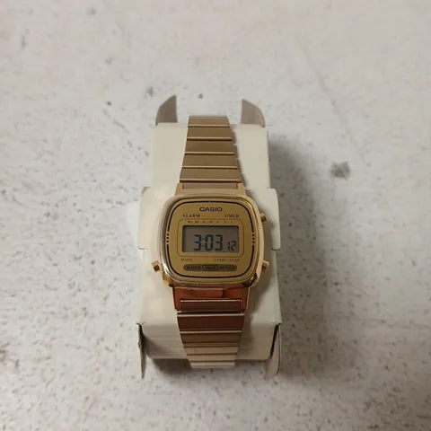 CASIO DIGITAL WATCH – GOLD-TONE