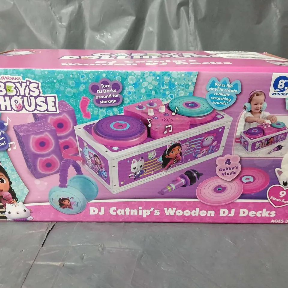 GABBYS DOLLHOUSE DJ CATNIPS WOODEN DJ DECKS