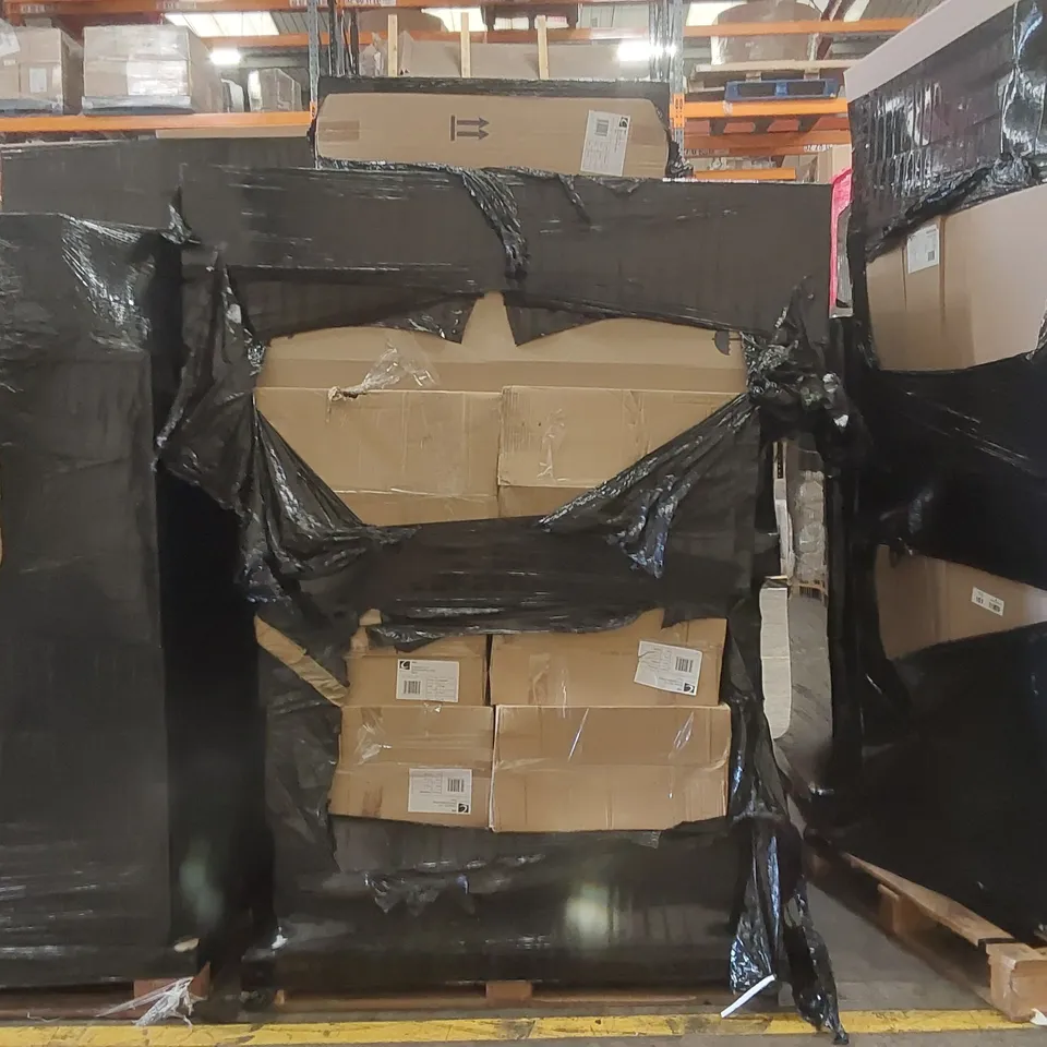 PALLET OF ASSORTED BATHROOM FURNITURE PARTS INCLUDING: WC UNIT CARCASSES, WALL UNIT ECT
