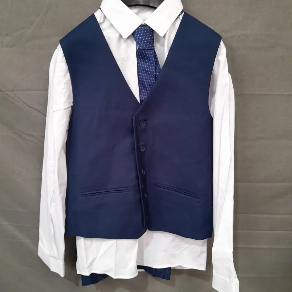 VIVAKI KIDS FORMAL SET INCLUDES TROUSERS, SHIRTS, WAIST COAT AND TIE - 12