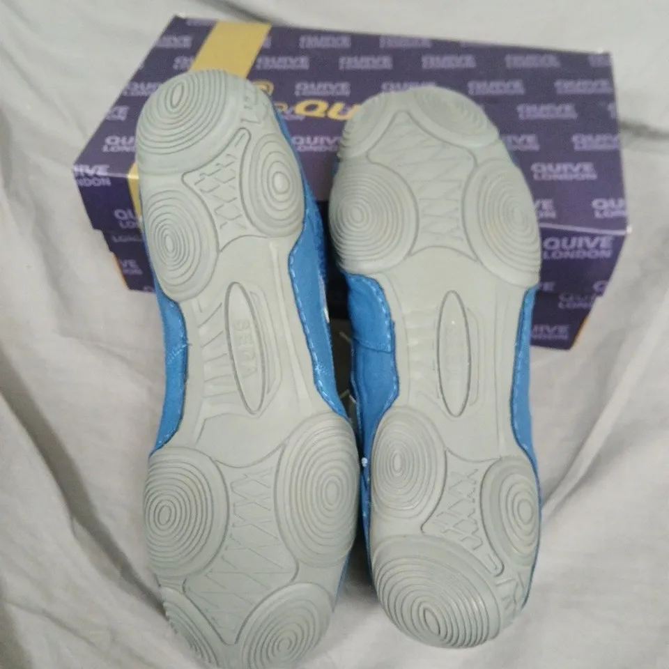 BOXED BLUE HIGH-TOP SNEAKERS WITH SEGA LOGO ON TONGUE - UK 10