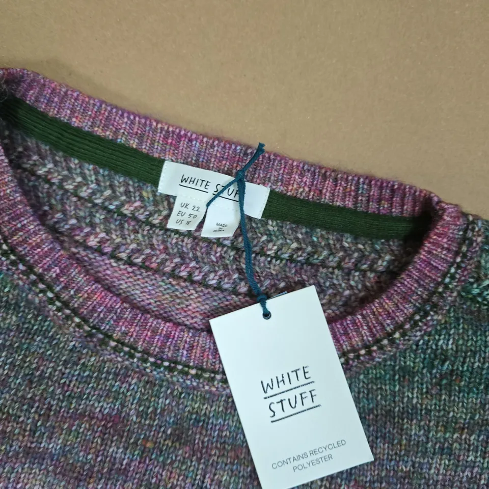 WHITE STUFF WOMEN'S RAINBOW KNIT JUMPER – UK 22