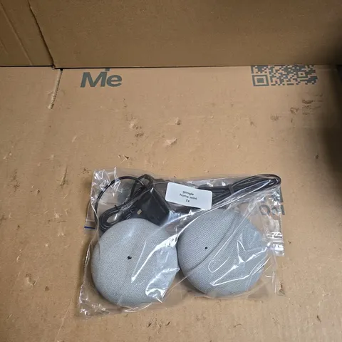 2 X GOOGLE HOME MINI SMART SPEAKERS 