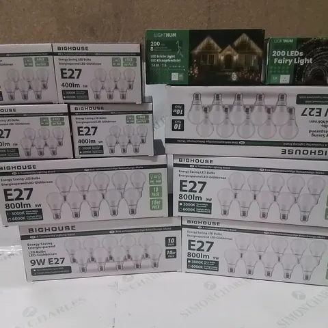 LARGE BOX CONTAINING VARIOUS ASSORTED LIGHT BULBS ECT.