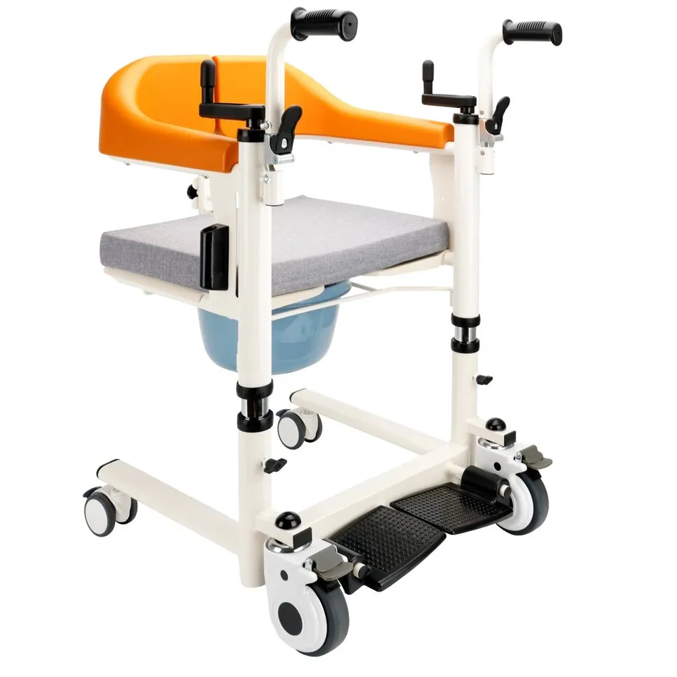 BOXED MULTI-FUNCTIONAL LIFT TRANSFER CHAIR COMMODE FOR HOME (1 BOX)