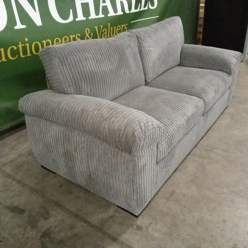 AMALFI STANDARD BACK FABRIC 3 SEATER SOFA - CHARCOAL RRP £579