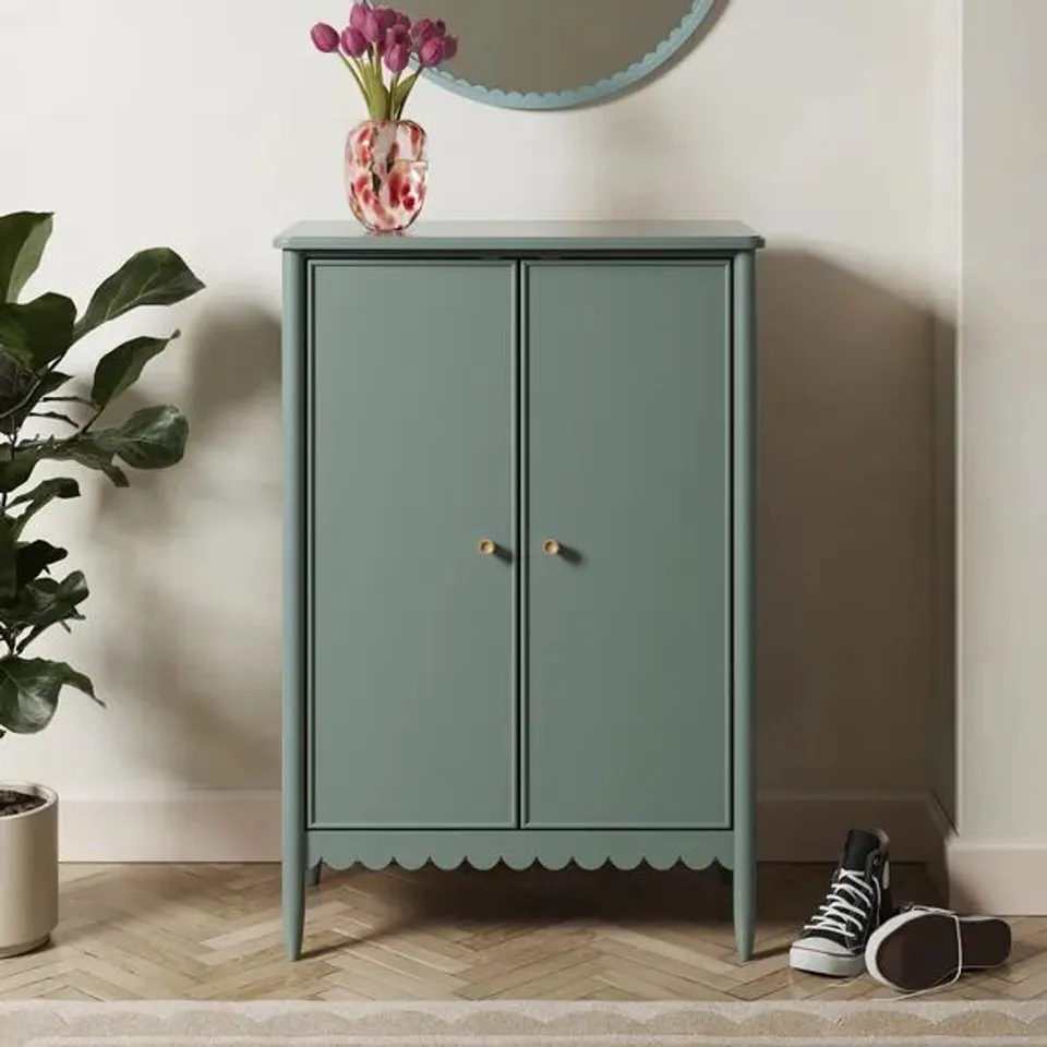 BOXED REMI SCALLOPED HALLWAY UNIT, LILYPAD GREEN (1 BOX)
