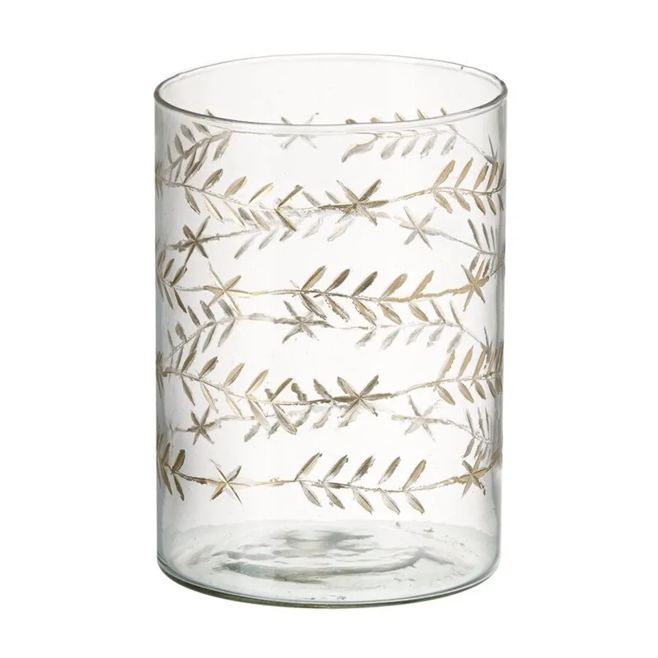 BOXED LAUREL GLASS TEALIGHT