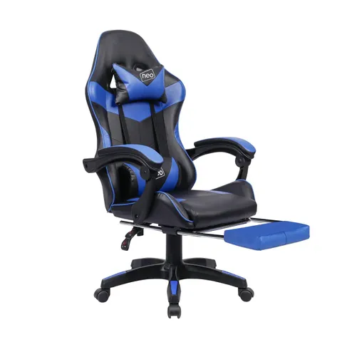 BOXED NEO SIT BETTER WORK HARDER GAMING LOUNGER IN BLUE