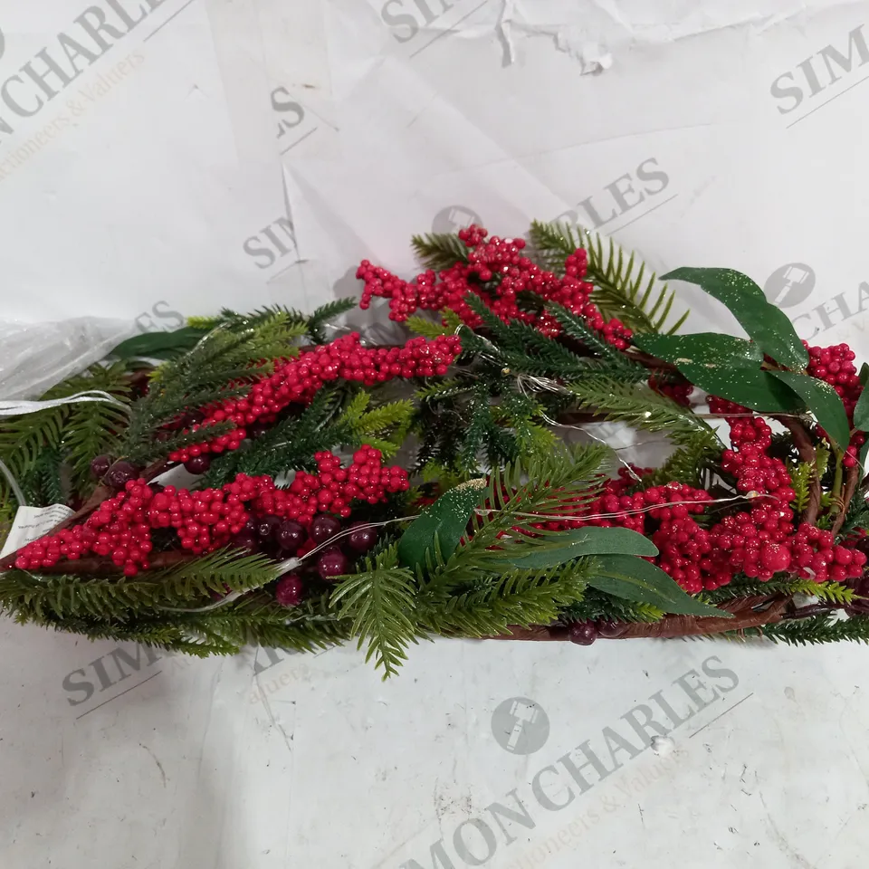 HOME REFLECTIONS 135CM PRELIT BERRY GARLAND RED