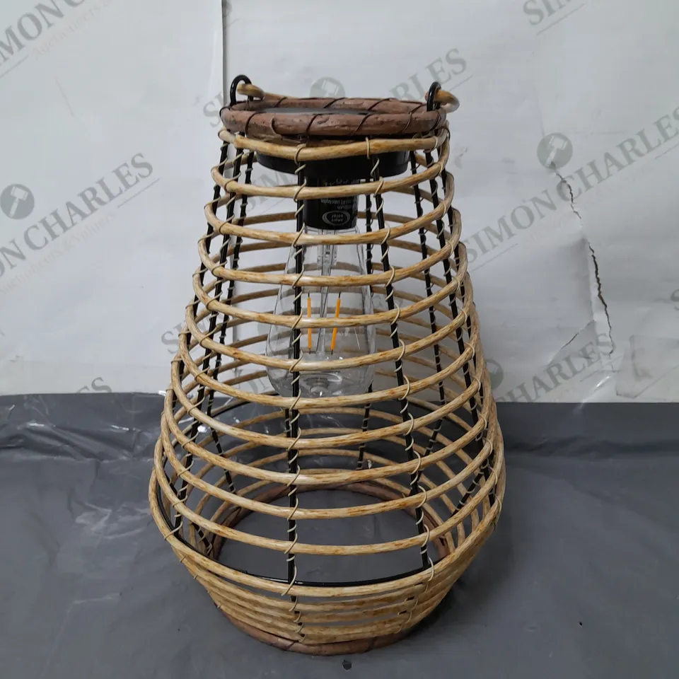 BOXED MARIS SOLAR POWERED WICKER LATERN