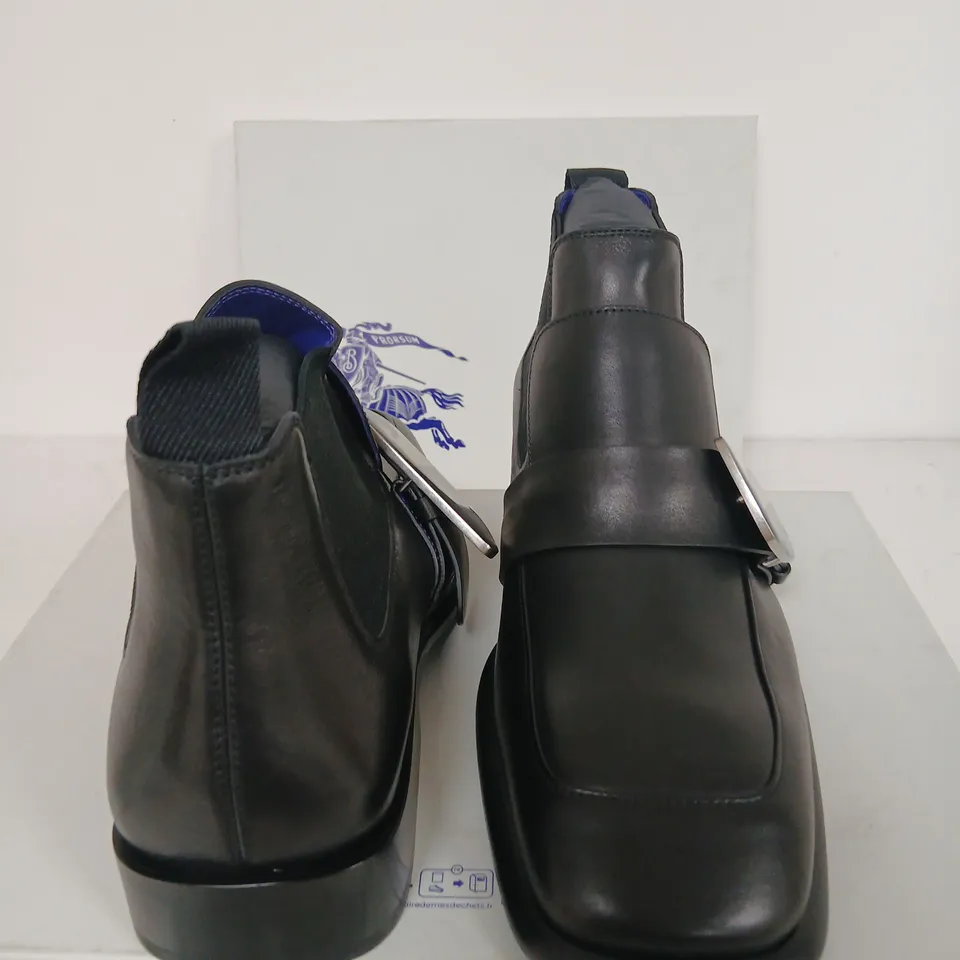 BURBERRY BLACK LEATHER BOOTS – MEN’S, UK 9 (EU 43)