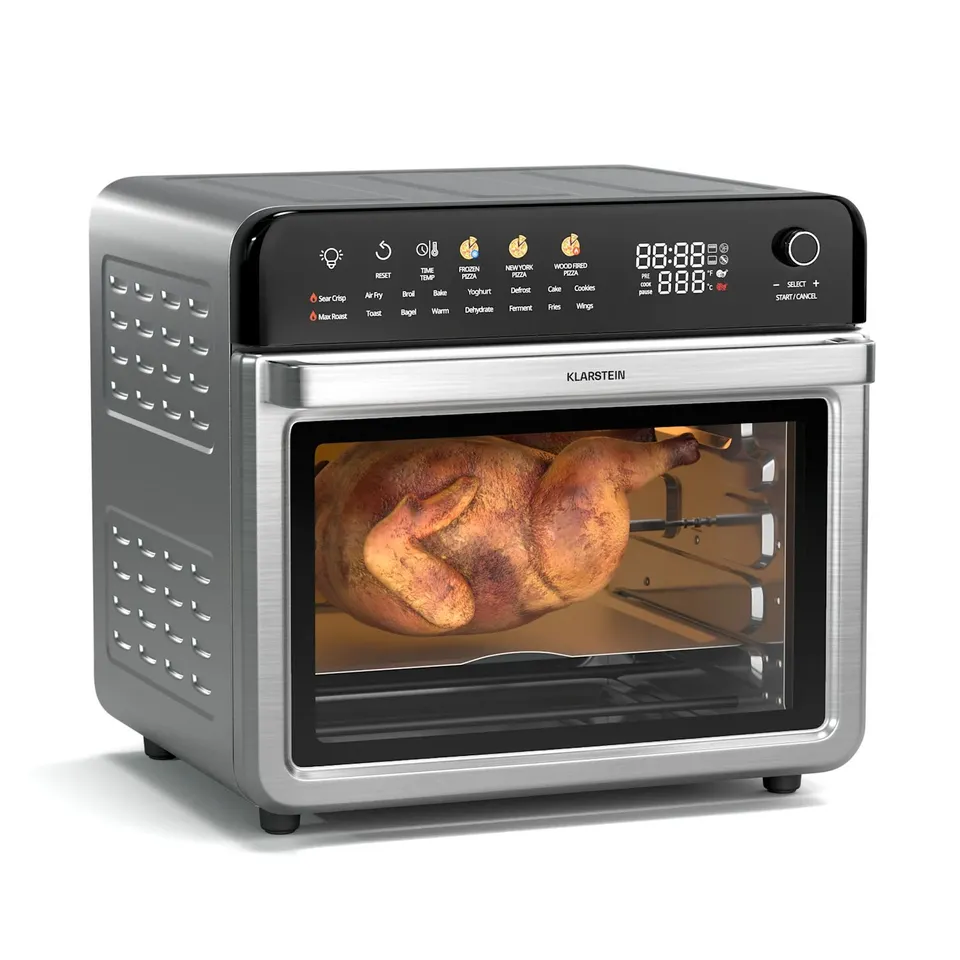 KLARSTEIN AIRGLAZE 2000W 34L AIR FRYER OVEN SILVER