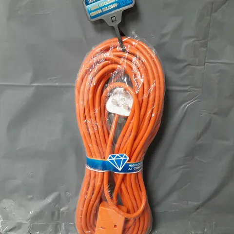 EXTRASTAR 1 GANG EXTENSION LEAD ORANGE 20M