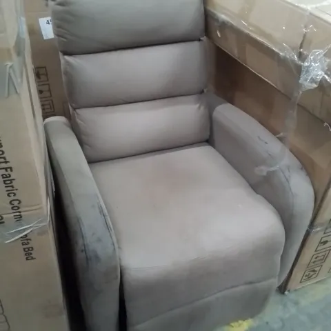 DESIGNER BROWN FABRIC RECLINER CHAIR