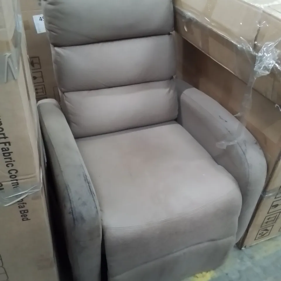DESIGNER BROWN FABRIC RECLINER CHAIR