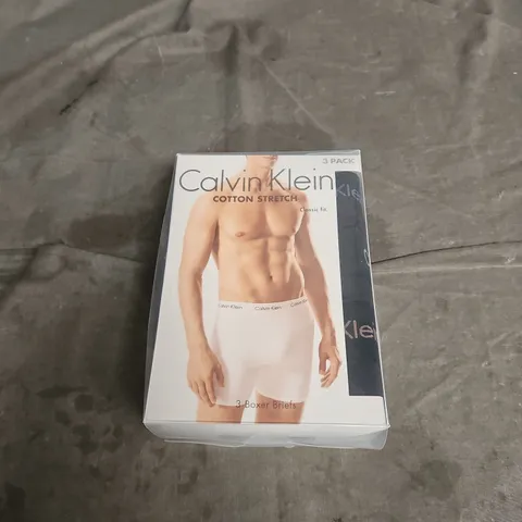 BOXED CALVIN KLEIN 3PK BOXER BRIEFS IN BLACK MULTI SIZE XL