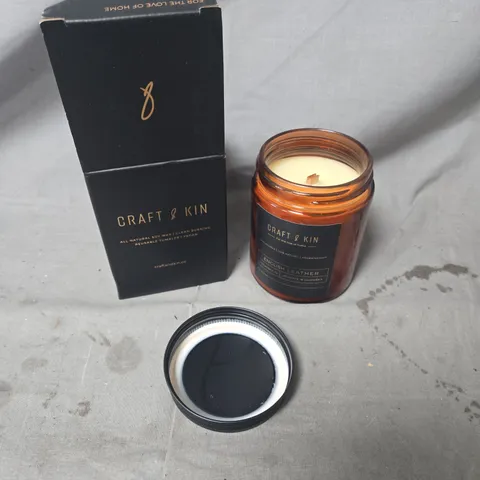 CRAFT & KIN ENGLISH LEATHER SOY CANDLE – BOXED