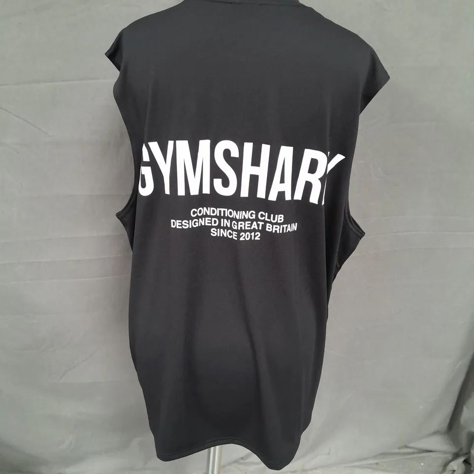 GYMSHARK CONDITIONING CLUB TANK IN BLACK SIZE L