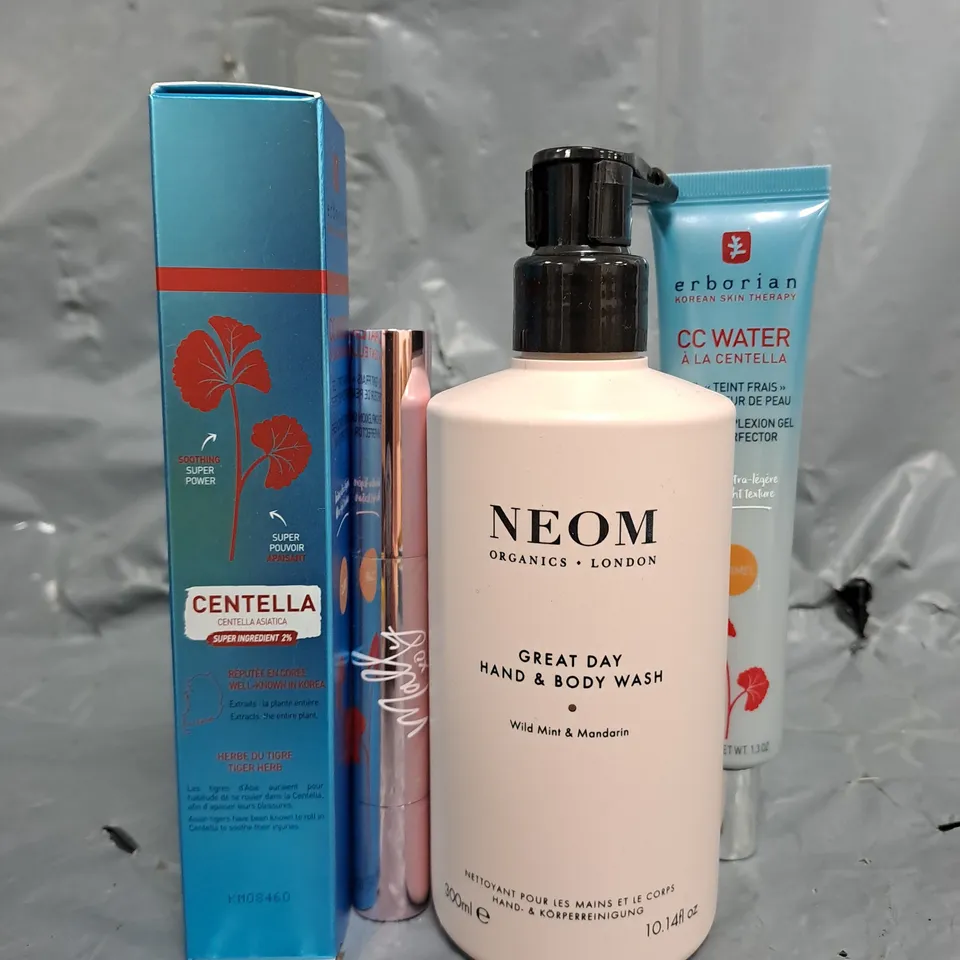 BOX OF APPROXIMATELY 20 ASSORTED HEALTH AND BEAUTY PRODUCTS TO INCLUDE NEOM BODY WASH, ETC - COLLECTION ONLY