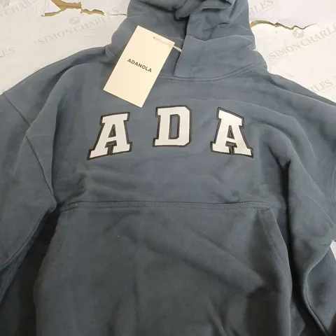 ADANOLA ADA OVERSIZED DARK GREY HOODIE - MEDIUM