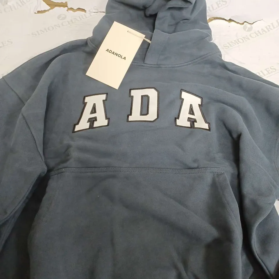 ADANOLA ADA OVERSIZED DARK GREY HOODIE - MEDIUM