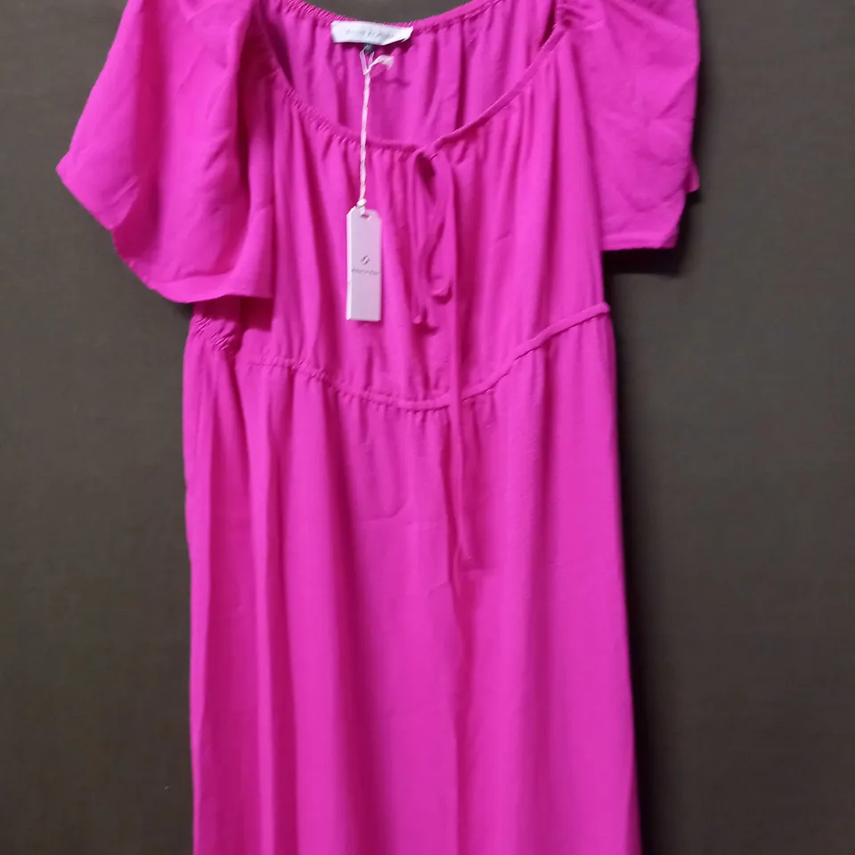 MAISON DE NIMES GYPSY DRESS IN HOT PINK - XL