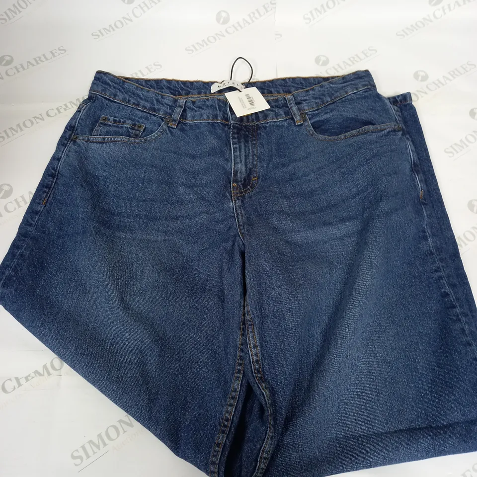 MOTEL EXTRA WIDE LOW RISE JEANS MID BLUE - W34 L34