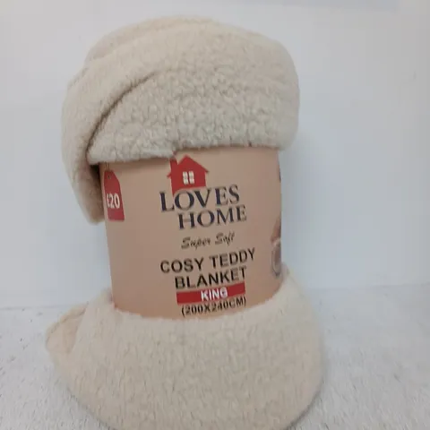 LOVES HOME COSY TEDDY BLANKET β KING (200X240 CM)