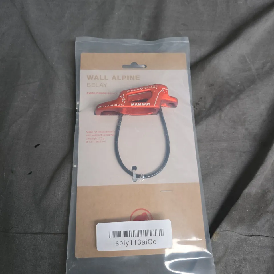 Mammut Wall Alpine Belay Device – Red, in packaging